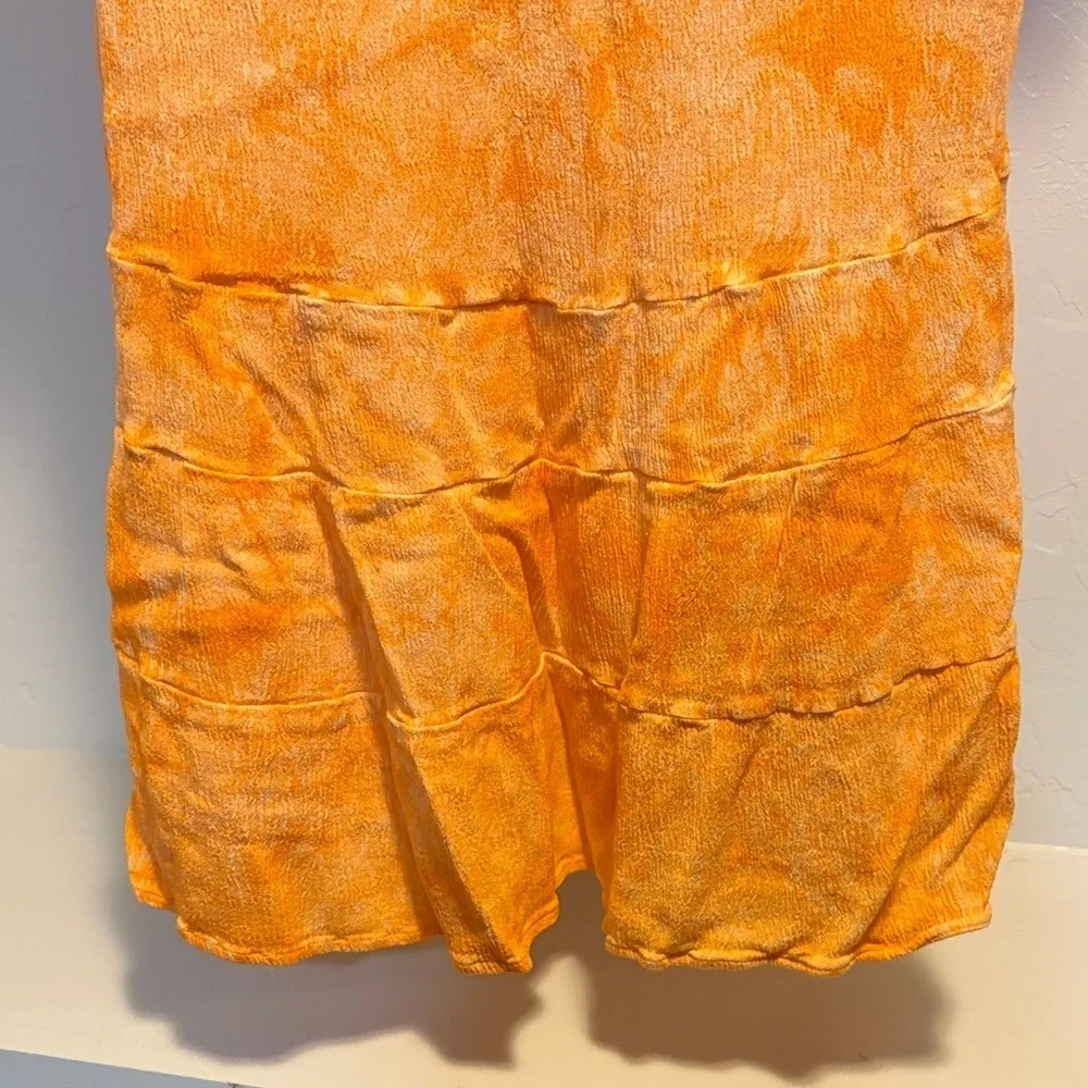 CIMARRS Orange Tie-Dye Mini Dress